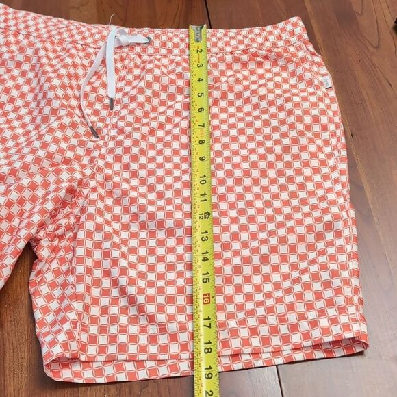 Onia The Charles Orange Print Men's Swim Trunks Sz XXL - Picture 6 of 8